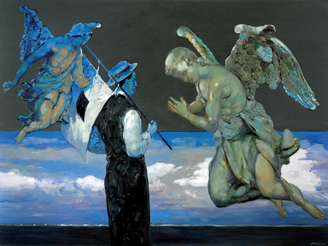 Schwarzes Quadrat Auf Weissem Grund I